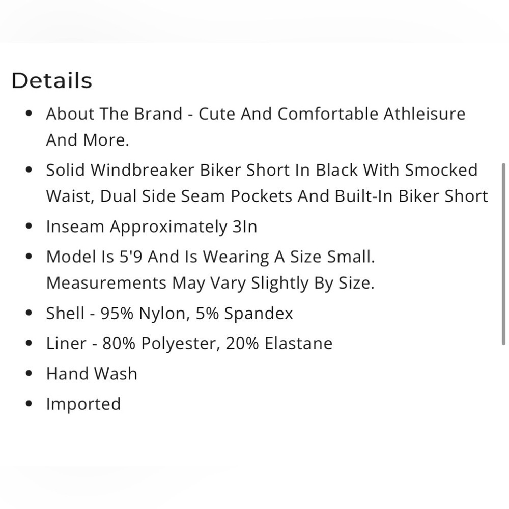 NWT We Wore What Windbreaker Biker Shorts - Picture 5 of 6